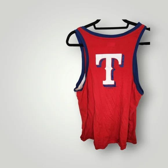 Texas Rangers sequin Red and Blue Rangers Tank Top size XL - Picture 8 of 11
